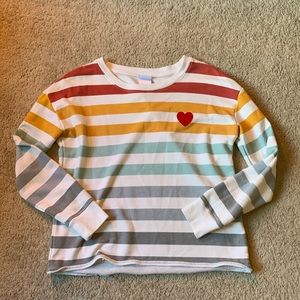 Doe. Rainbow sweatshirt.